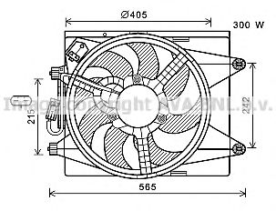 AVA QUALITY COOLING lc7501 -  Вентилятор, охлаждение двигателя
